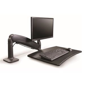 Altissimo Prime single screen sit-stand workstation Black